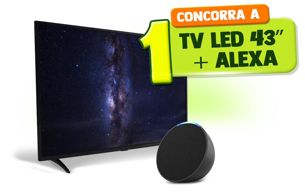 TV 43P SEMP LED SMART FULL HD + ALEXA - ECHO POP - SMART SPEAKER
